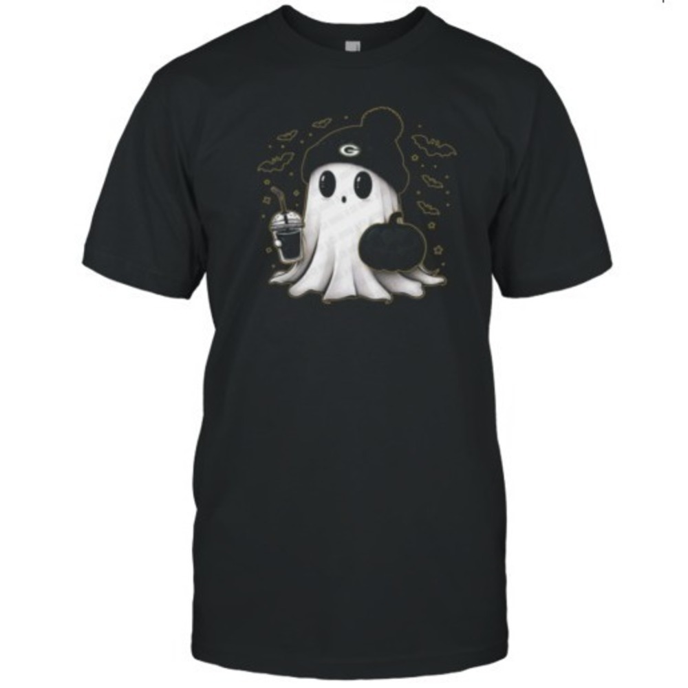 Halloween Green Bay Packers NFL Football Fan Ghost T-Shirt